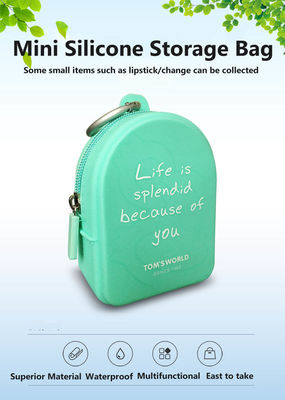 চতুর এবং ফ্যাশনেবল মিনি সিলিকন জিরো ওয়ালেট ব্যাকপ্যাক শৈলী স্টোরেজ ব্যাগ নরম সিলিকন ব্যাগ